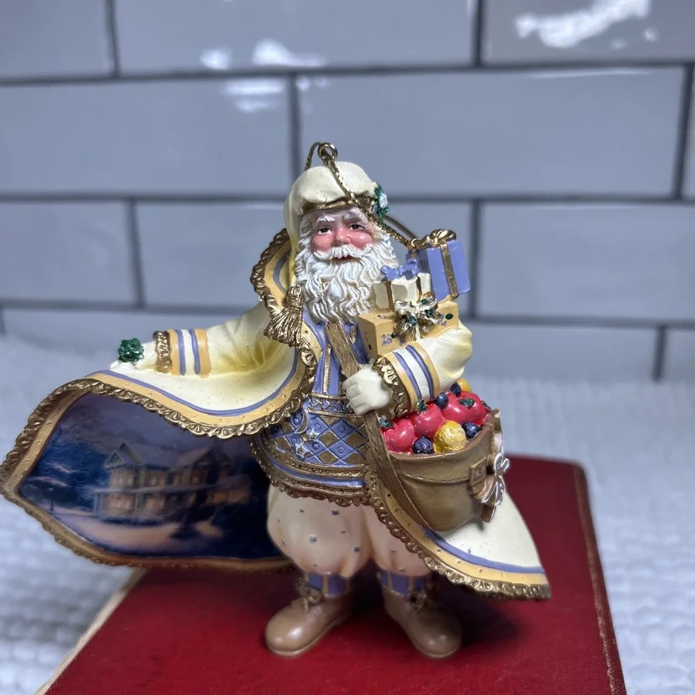 Thomas Kinkade Old World Santa CHRISTMAS SNOWFALL 2003 Ashton Drake Ornament - Picture 1 of 7